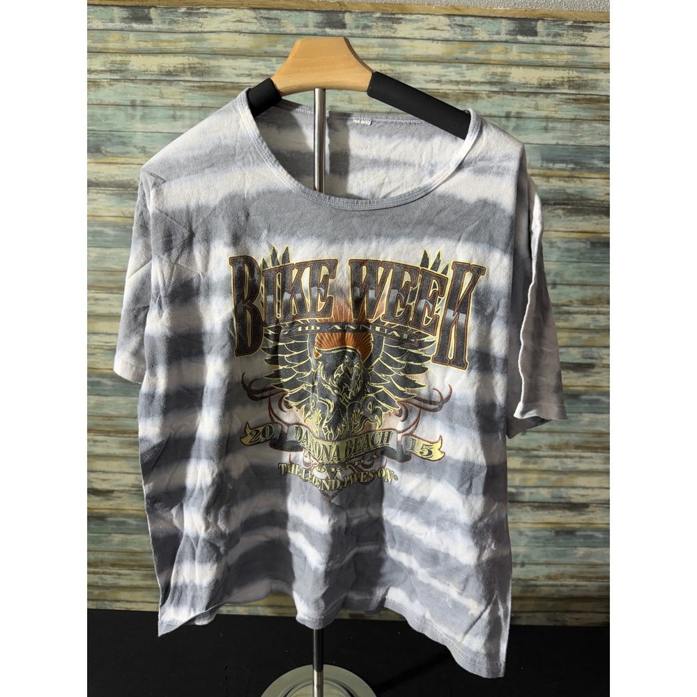 Unbranded Bike Week T-Shirt‎ Large Grey EUC 2015 Daytona Beach Eagle Graphic